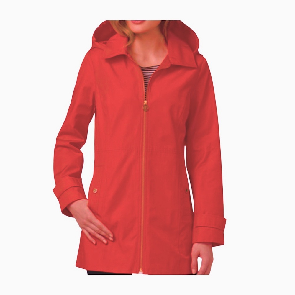 Michael Michael Kors Orange Lined Rain Coat